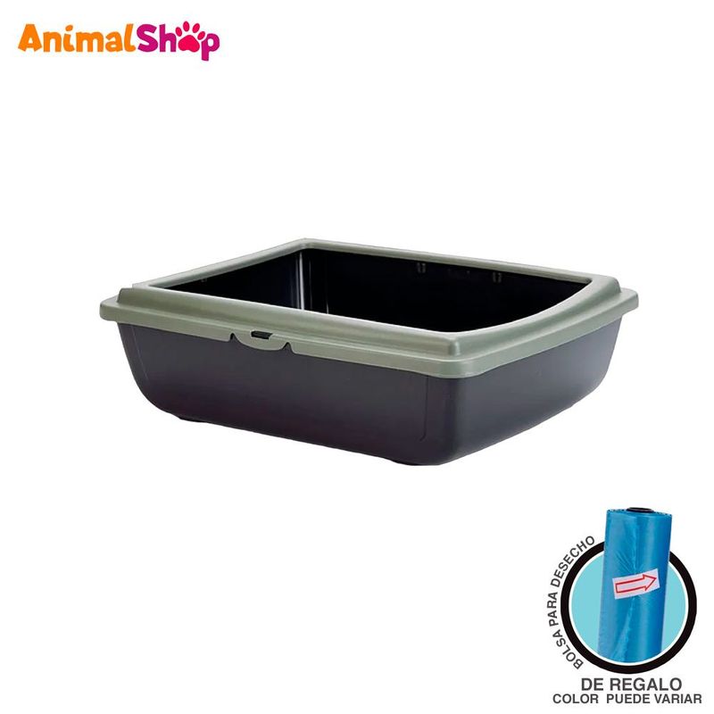 GENERICO - Eco Arenero Zoonee Gris Sin Tapa 48 X 38 X 15