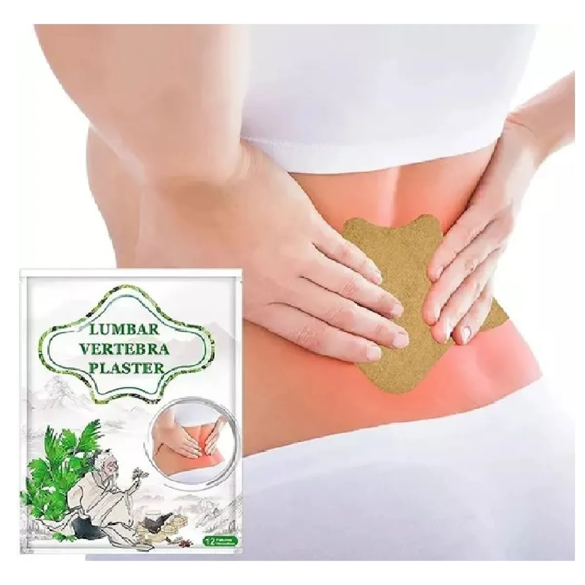 GENERICO - Pack de 10 Parches para Alivio del Dolor Lumbar