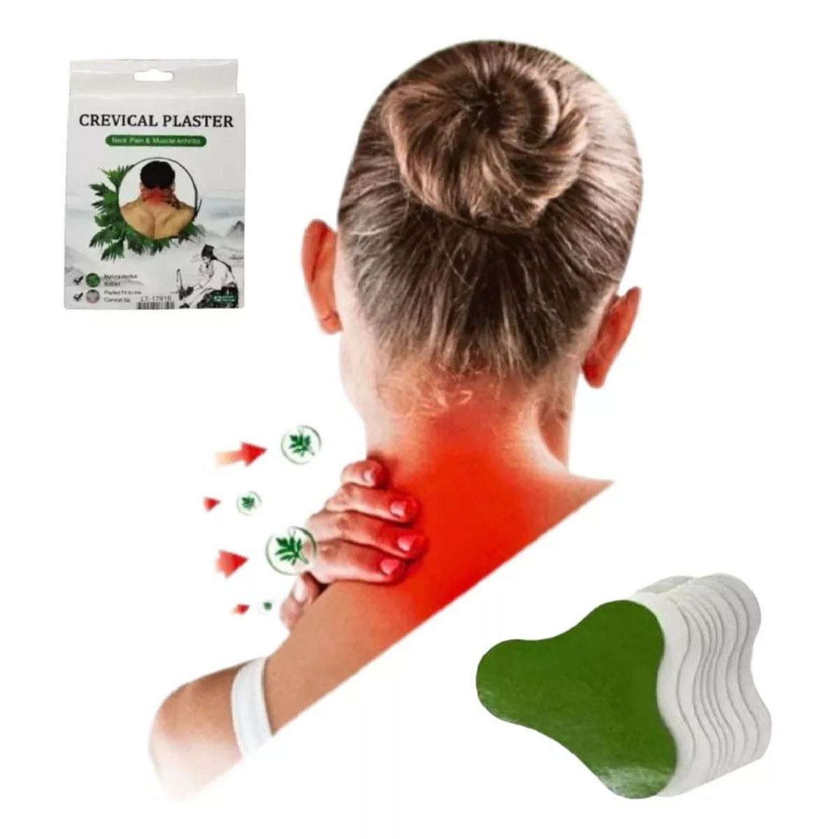 GENERICO - Pack de 10 Parches para Alivio del Dolor Cervical