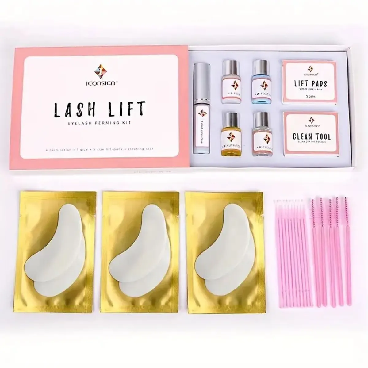 GENERICO - KIT DE LIFTING DE PESTAÑAS LASH LIFT ICONSIGN PERMANENTES