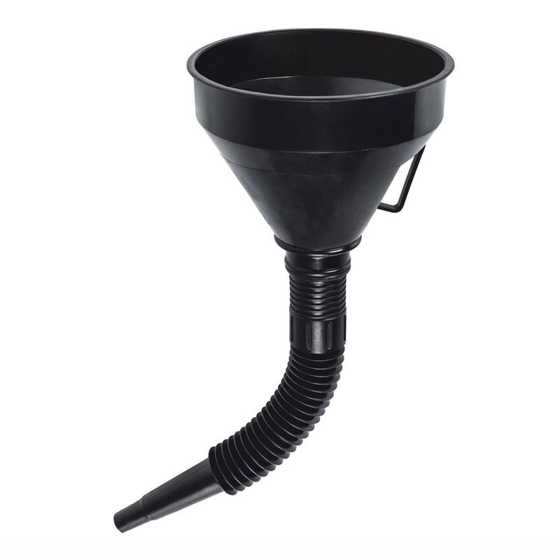 TRUPER - Embudo plástico 500 ml con filtro cuello flexible Truper