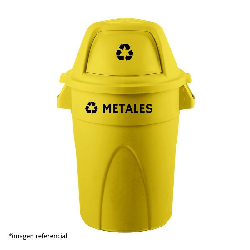 DISA SOLUCIONES ECOEFICIENTES - PAPELERA VAIVEN AMARILLO 121 LITROS