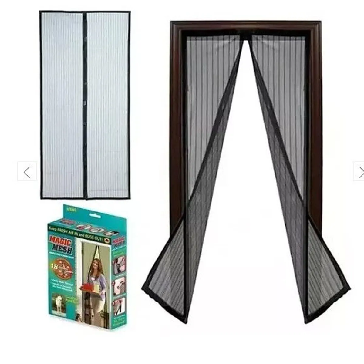 GENERICO - Cortina malla magnética anti mosquitos puerta de malla