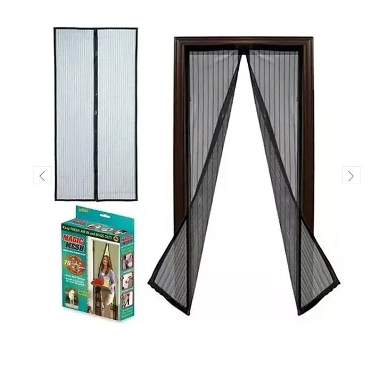 GENERICO - Cortina malla magnética anti mosquitos puerta de malla