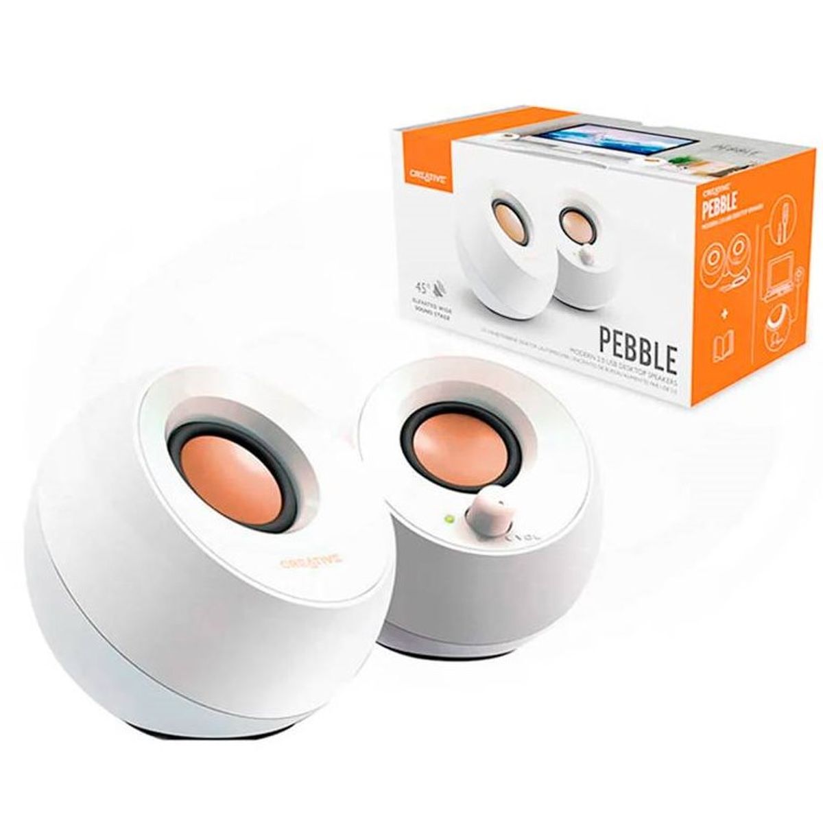 CREATIVE - Creative - Parlante Pebble 2.0 Entrada USB Blanco
