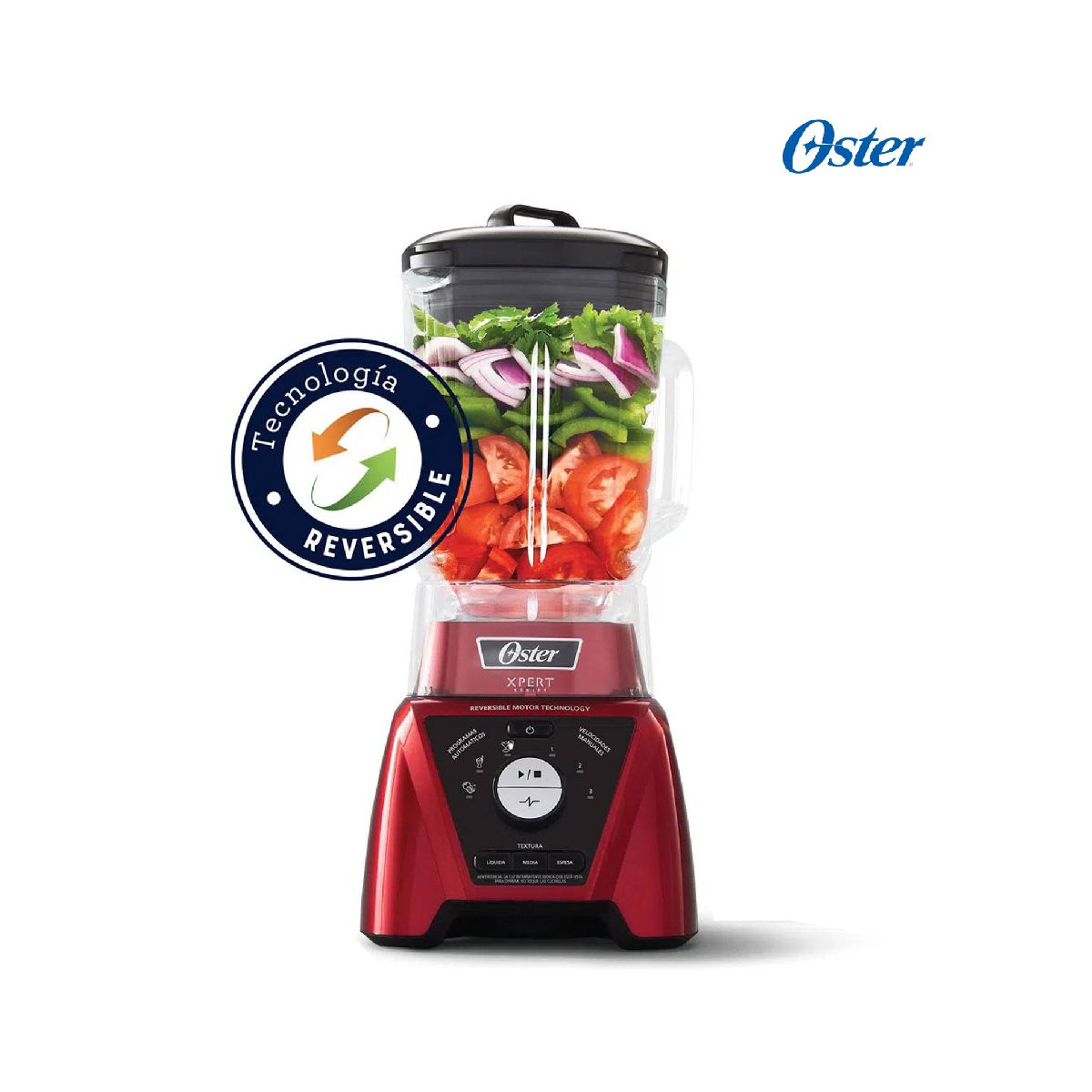 OSTER - Licuadora Xpert Series™con control de textura BLST3B RPG Roja