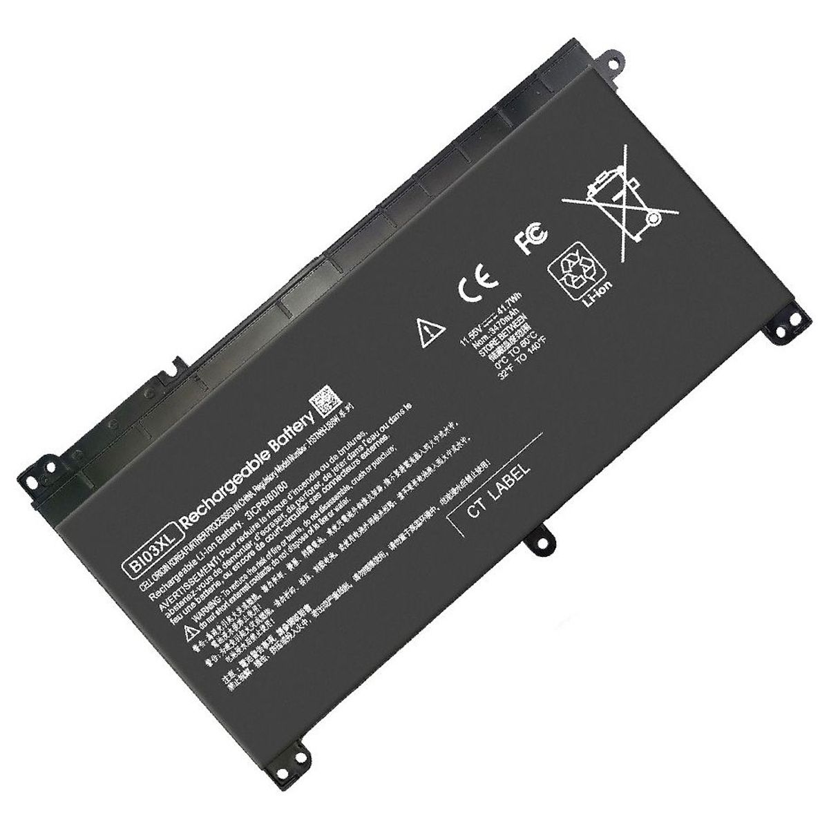 GENERICO - BATERIA PARA LAPTOP HP BI03XL 41.7Wh 11.55V 3 CELDAS 14-AX