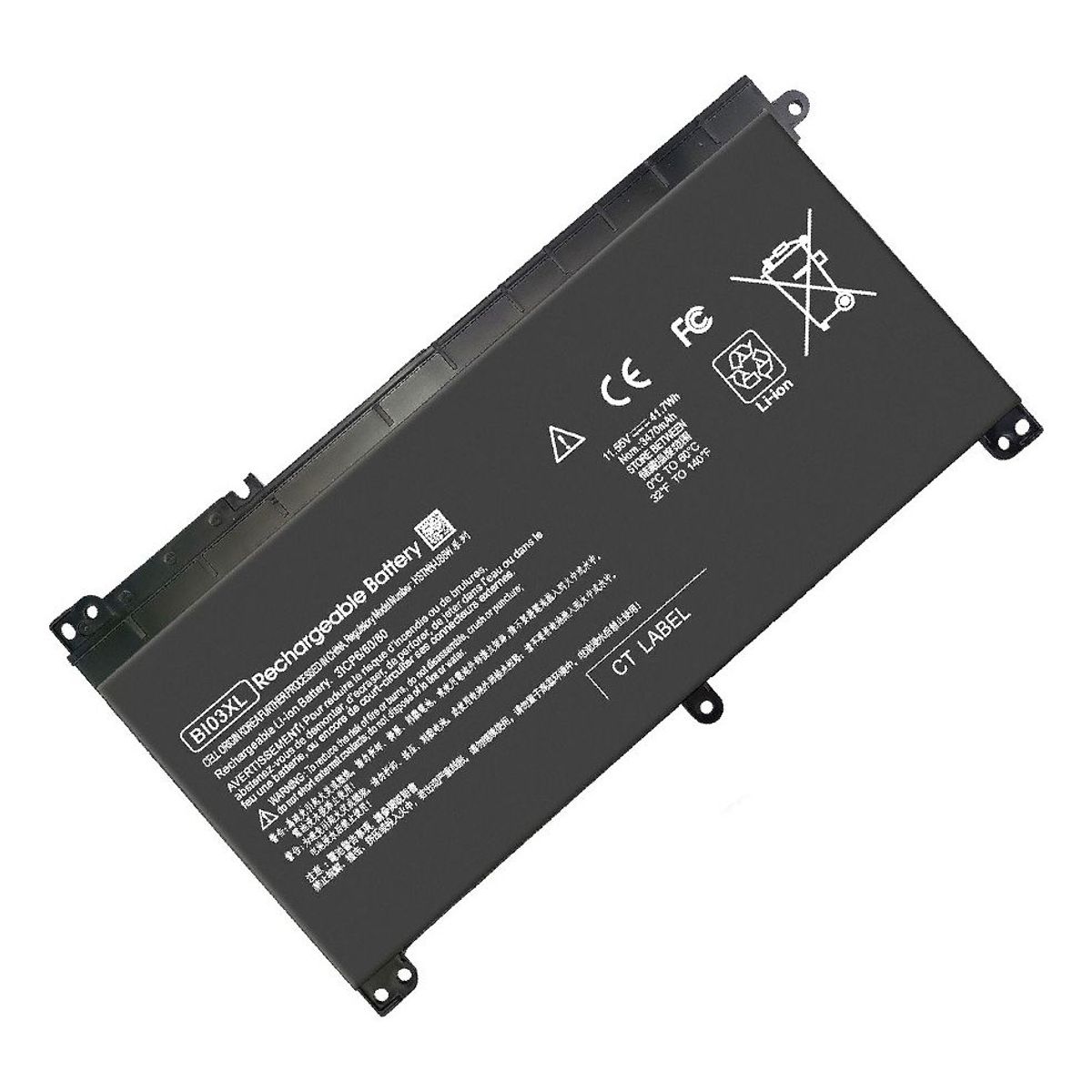 GENERICO - BATERIA PARA LAPTOP HP BI03XL 41.7Wh 11.55V 3 CELDAS 14-AX