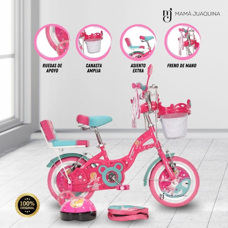 KINGDOM - Bicicleta Para Niña Aro 12 «PRINCESS ROYAL» Light Blue
