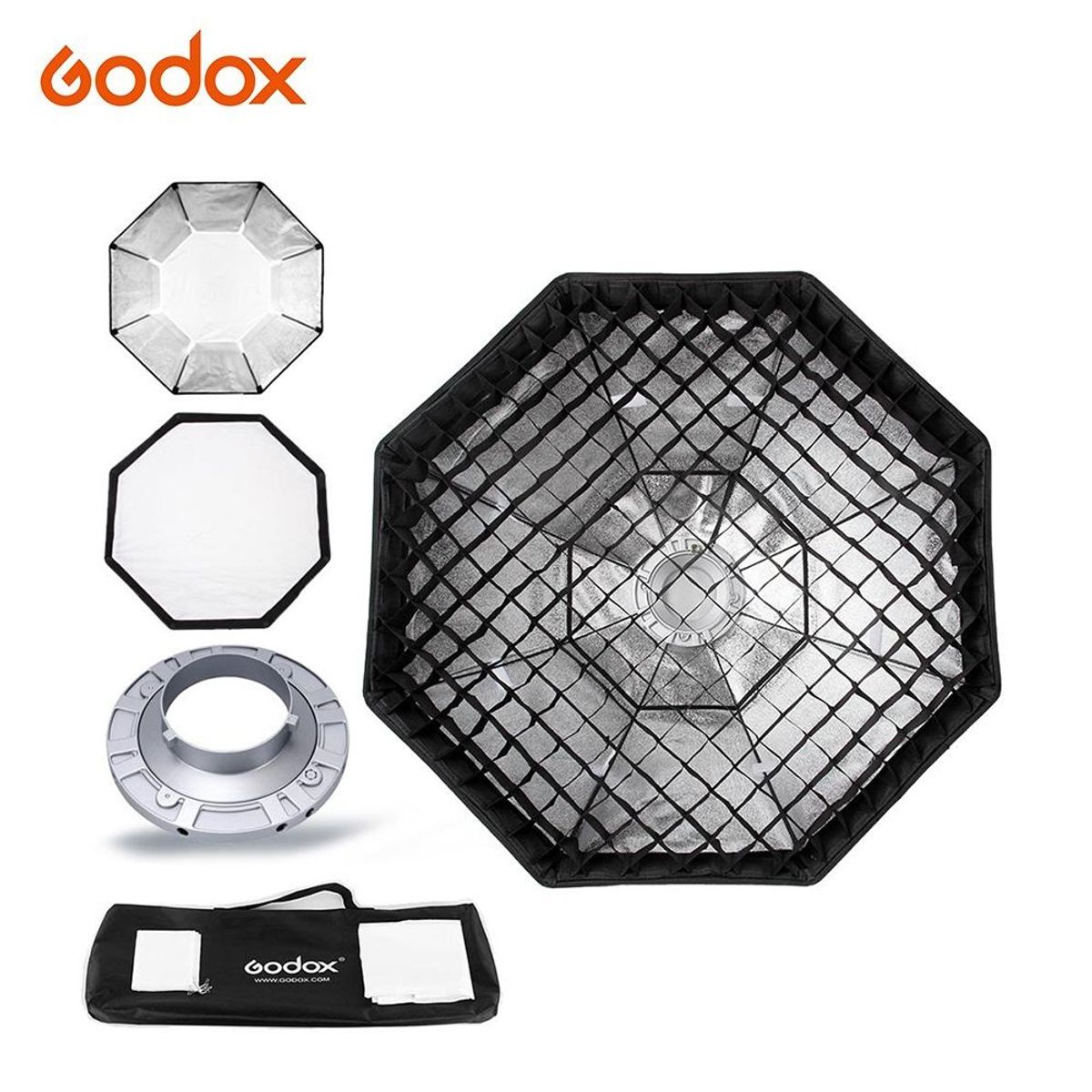 GODOX - Softbox Octagonal GODOX de 140cm Montura Bowens con Grilla