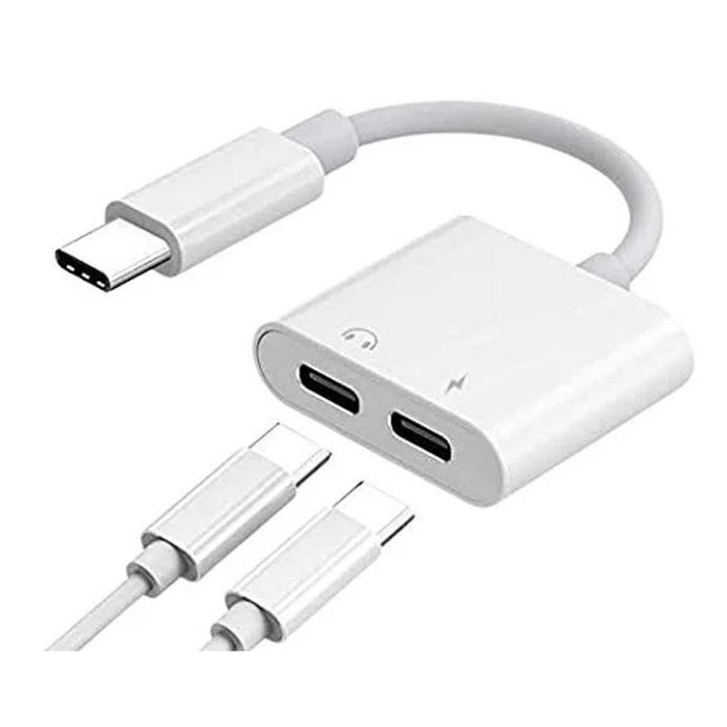 XO SIMPLE IS BEAUTY - Adaptador de Audio y Carga XO-NB172C Dual Usb C Doble Type C