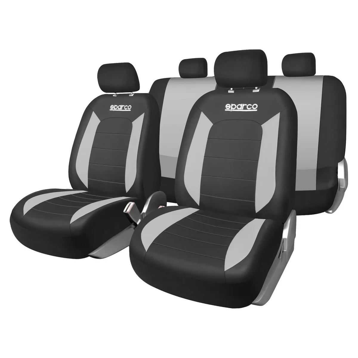 SPARCO - Set de Fundas Cubre Asiento SPARCO Negro Gris SPS426GRCB