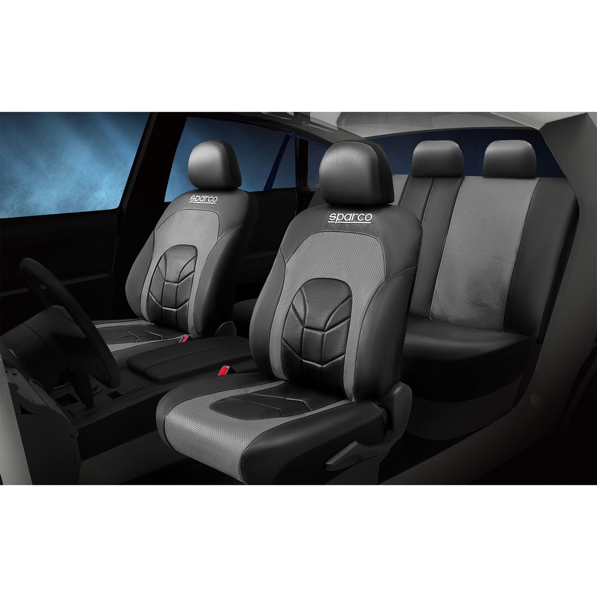 SPARCO - Set de Fundas Cubre Asiento SPARCO PRIMNGGR SPC3500GR