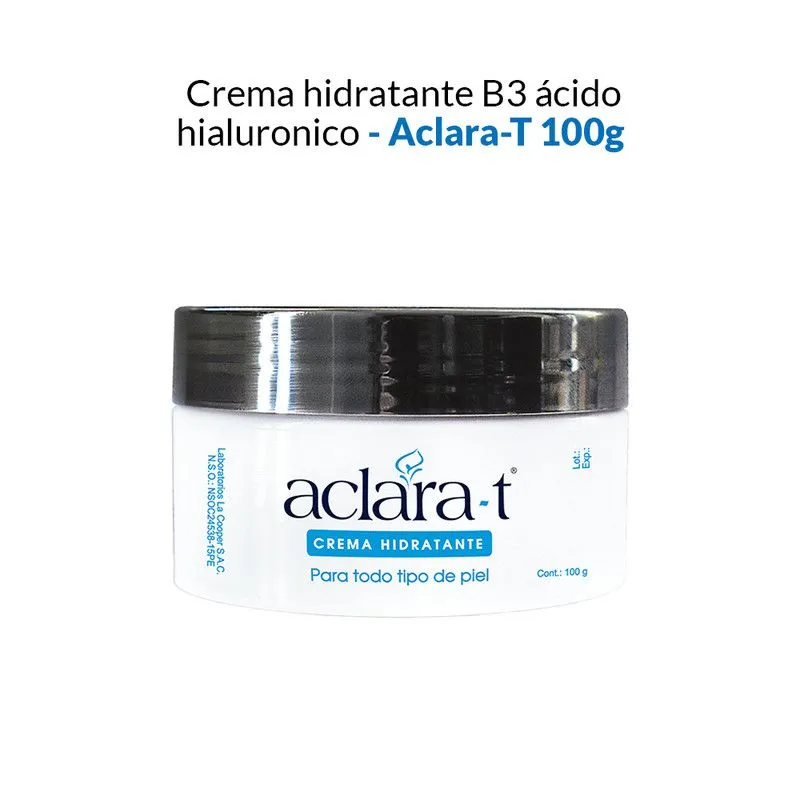 GENERICO - Crema Hidratante B3 Acido Hialuronico 100g - Aclara-T