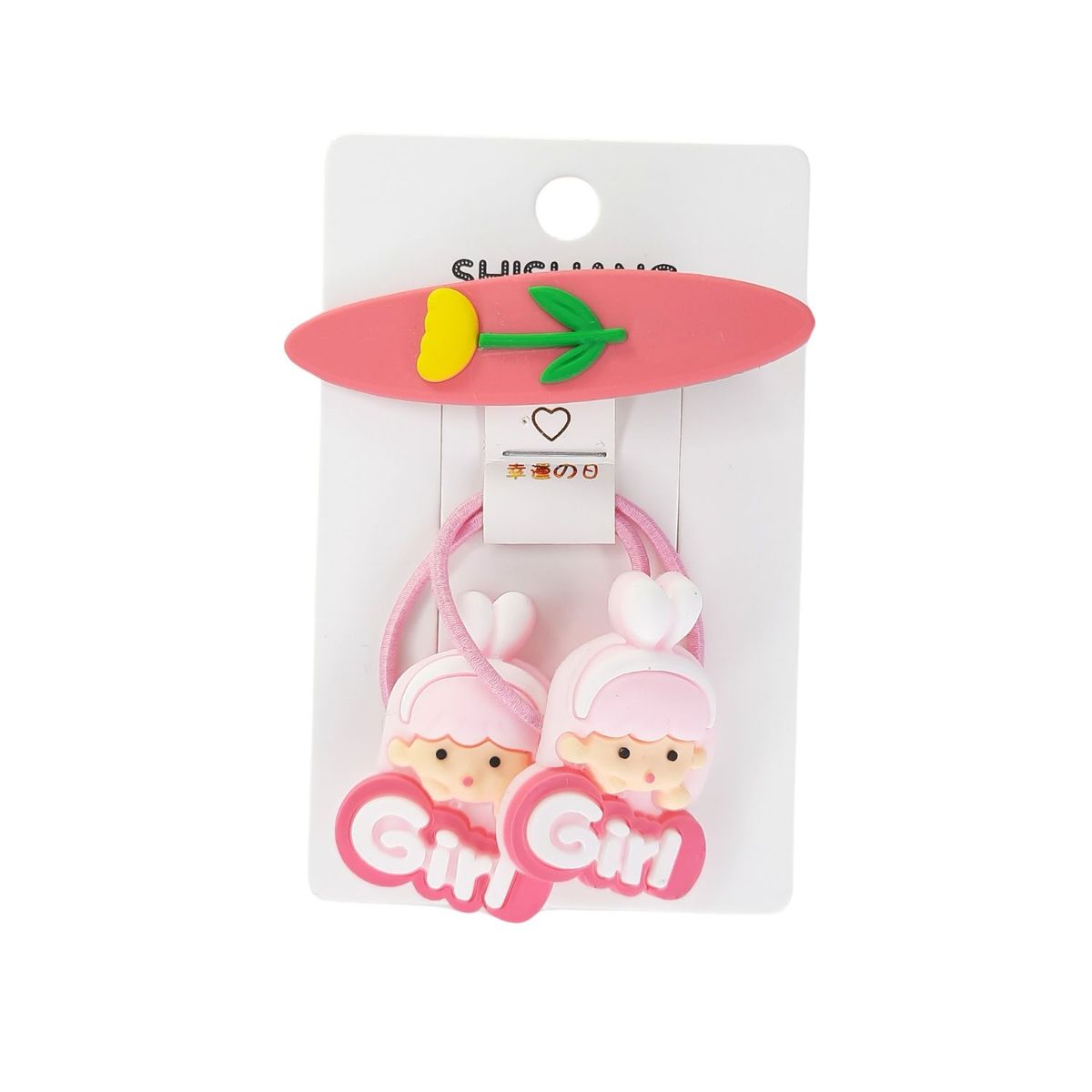 GENERICO - Gancho + collet kawaii niña rosado