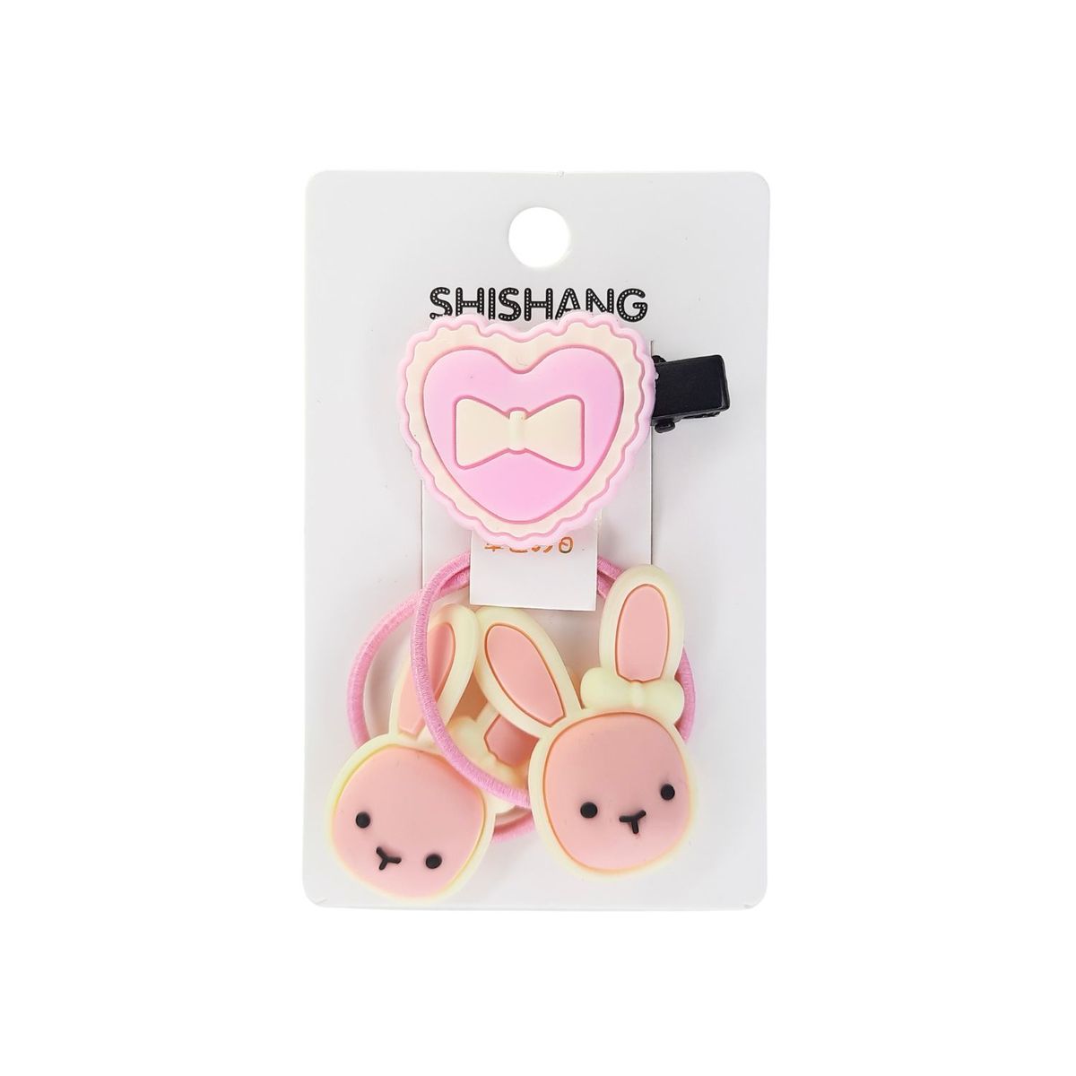 GENERICO - Gancho + collet kwaii conejito rosado