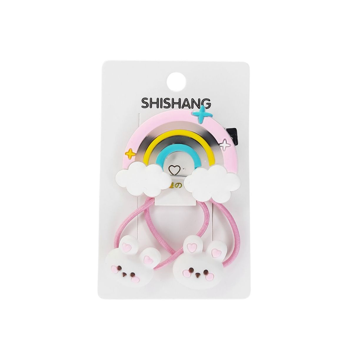 GENERICO - Gancho + collet Kawai Conejo Arcoiris