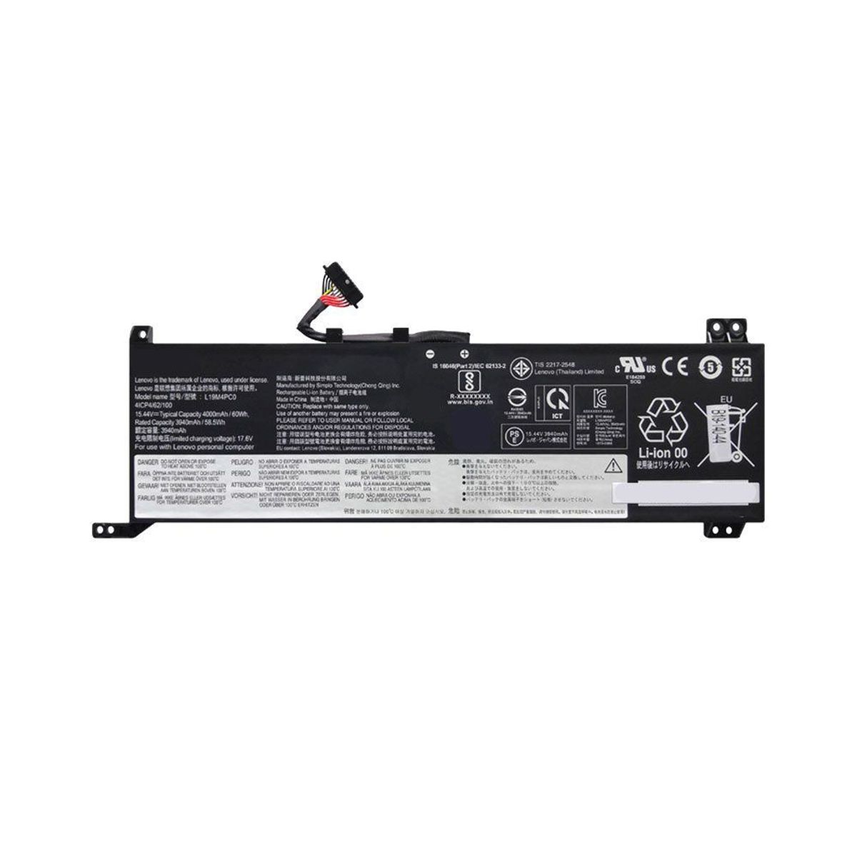GENERICO - BATERIA PARA LENOVO L19C4PC0 L19M4PC0 L19L4PC0 TYPE A 60Wh 1536V