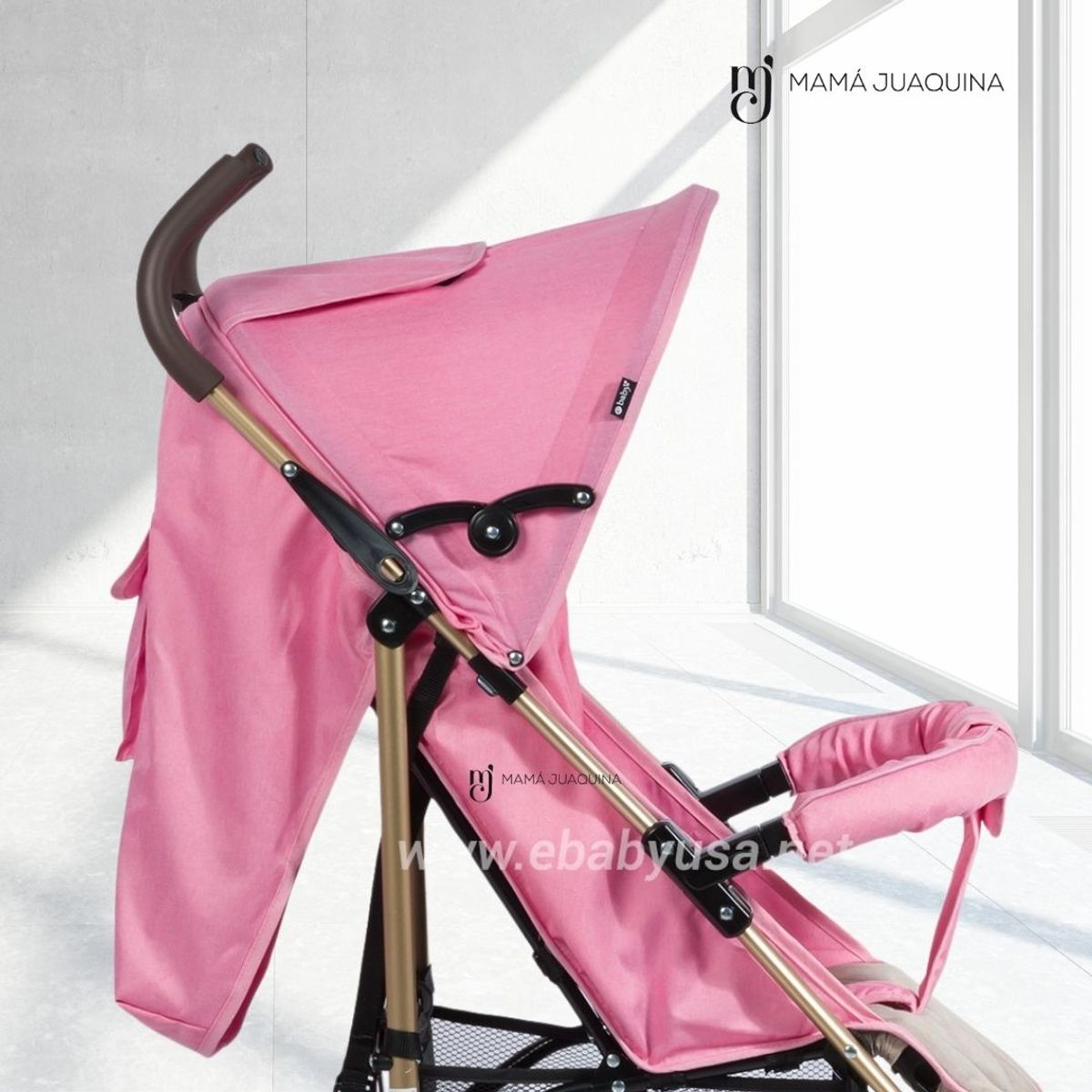 EBABY - Coche Bastón Reclinable Ebaby TRAVIS KING Pink