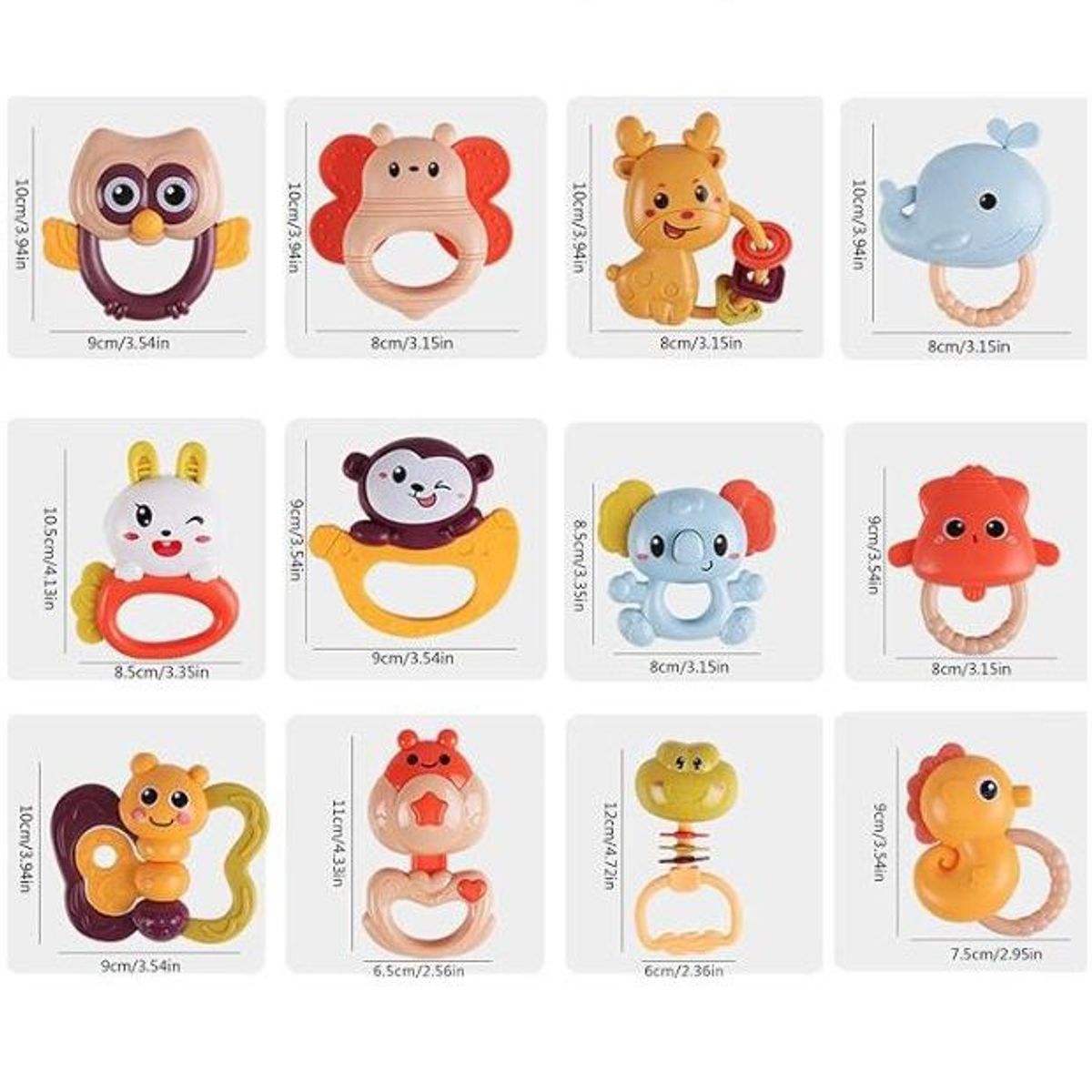 GENERICO - SET DE SONAJAS X 12 UNIDADES