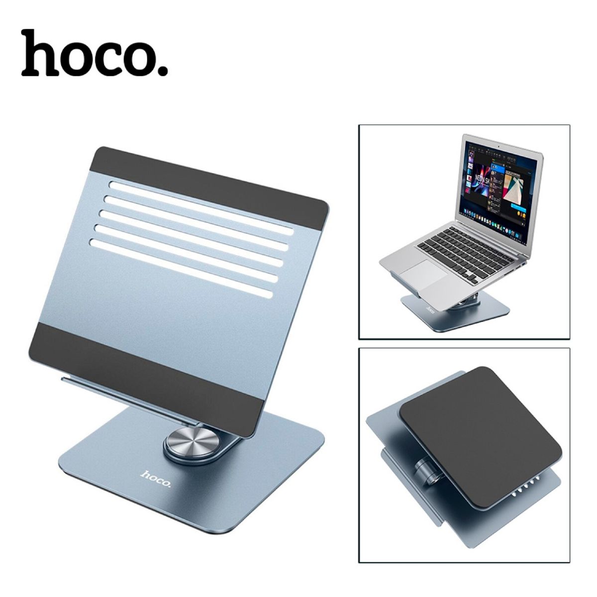 HOCO - Soporte Aluminio para Laptop Mac book Notebook Plegable Regulable HOCO PH5