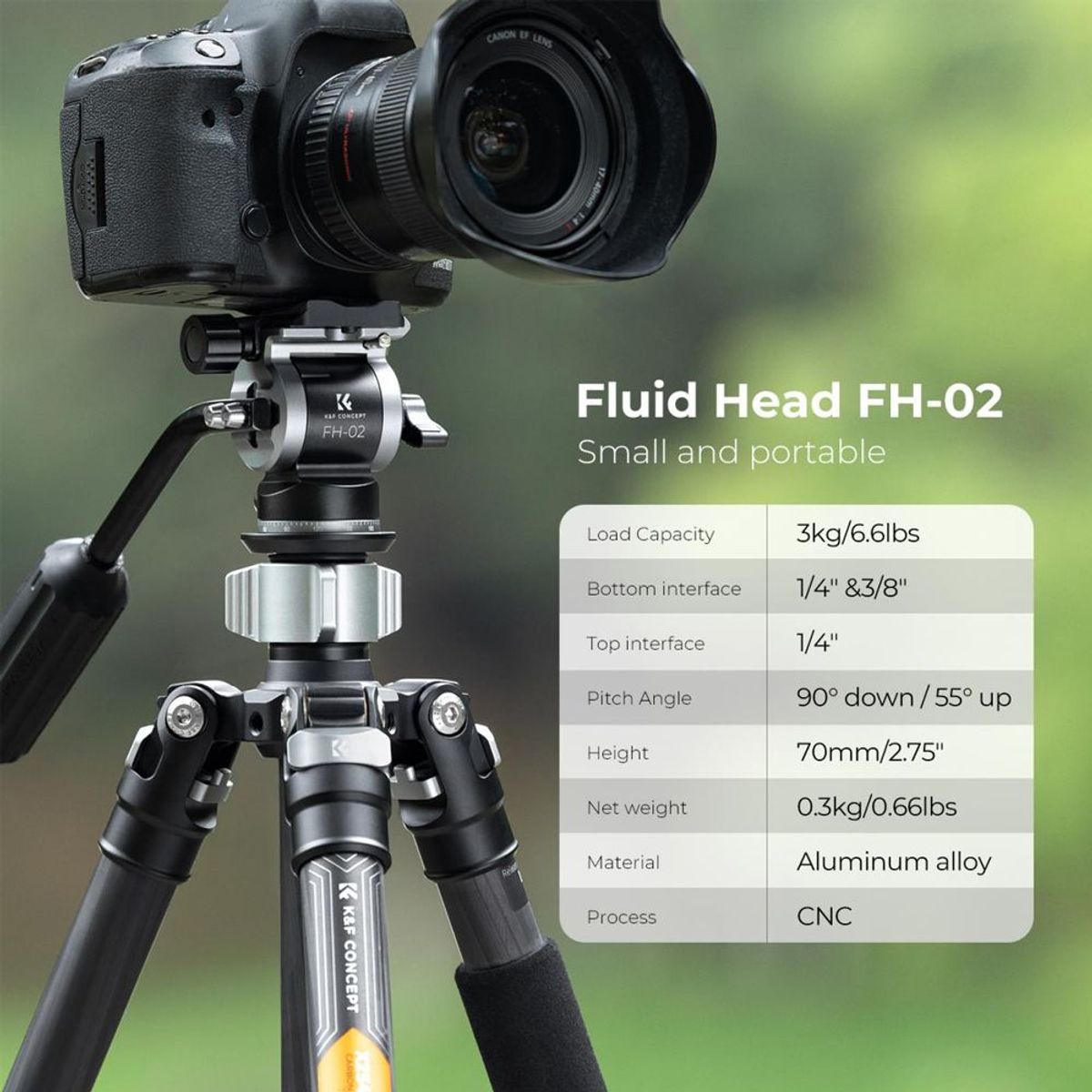 K&F CONCEPT - Fluid Head  K&F Concept KF31.072.
