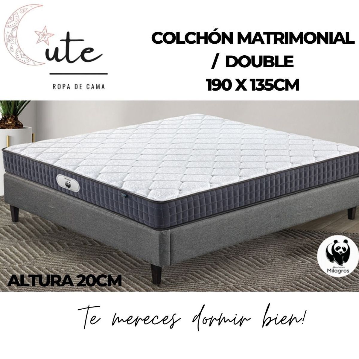 CUTE - COLCHÓN MATRIMONIAL / DOUBLE 2 PLZ