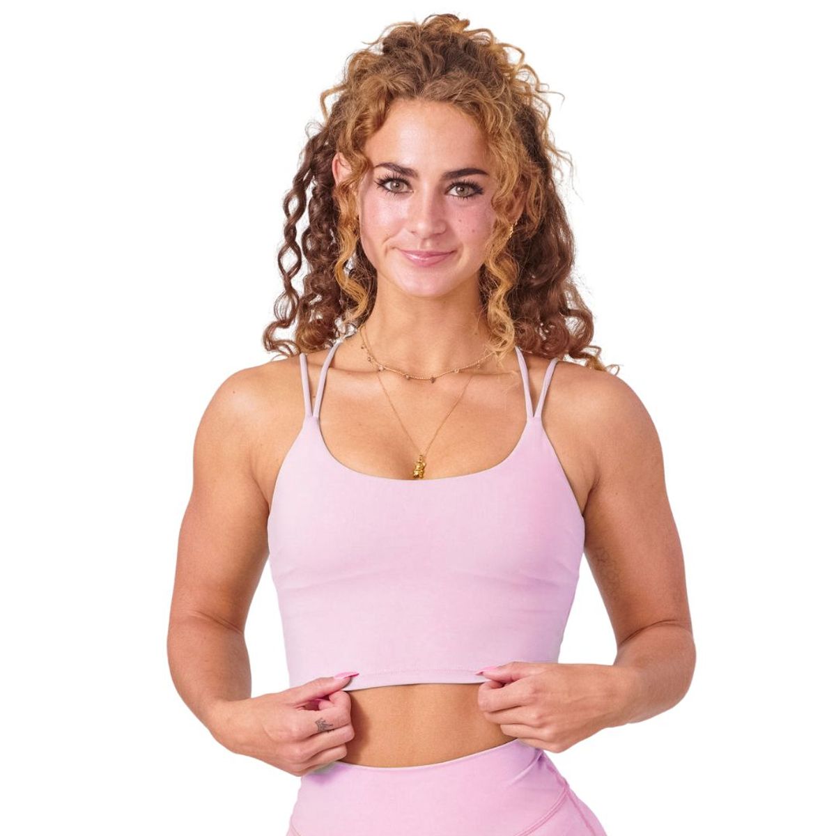 GENERICO - Top deportivo con tiras mujer - Top deportivo largo mujer - Ropa gym