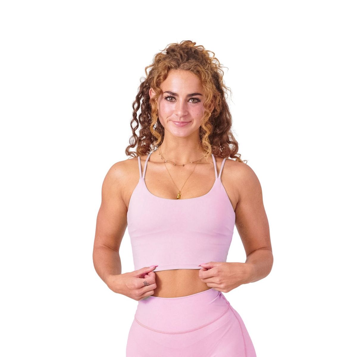 GENERICO - Top deportivo con tiras mujer - Top deportivo largo mujer - Ropa gym