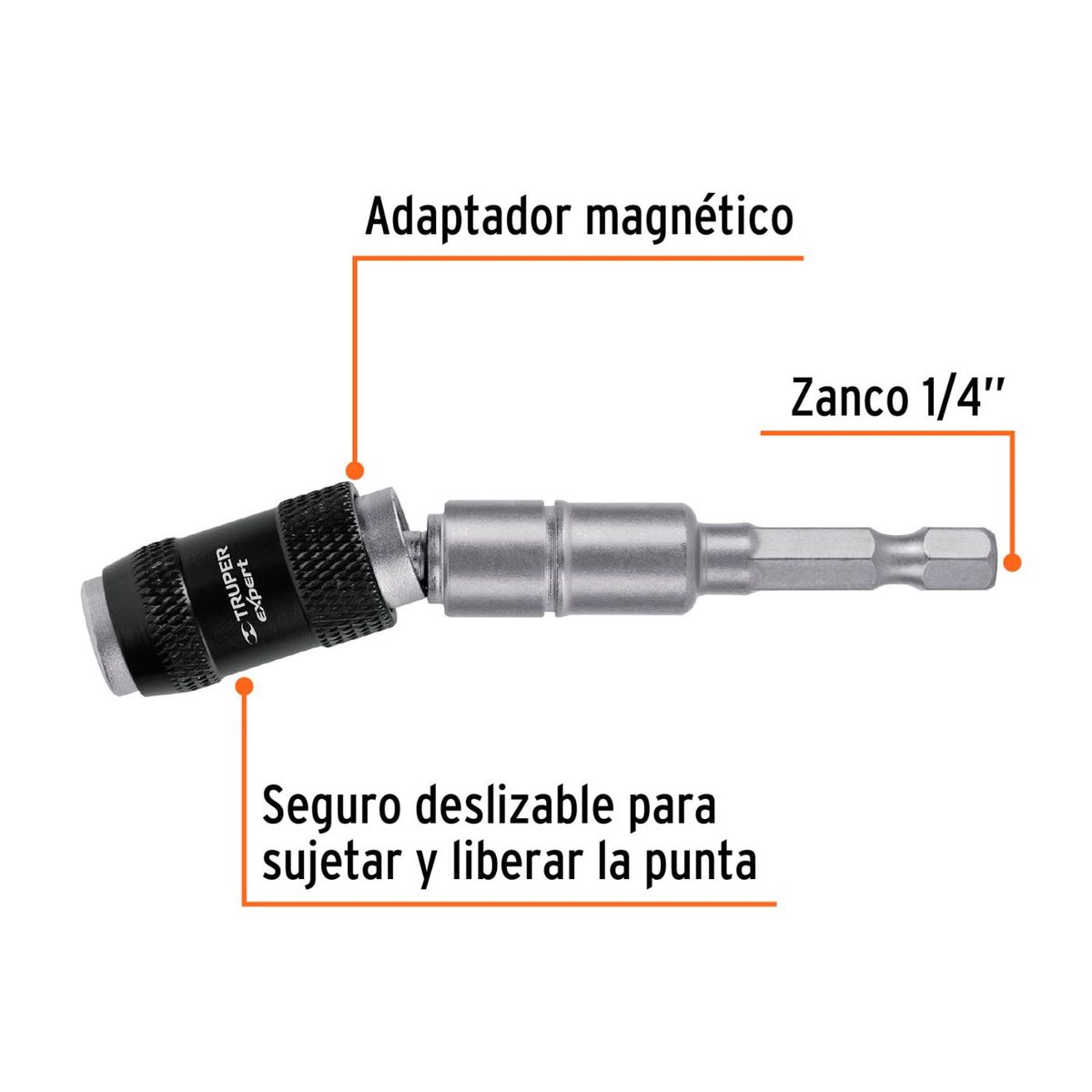 TRUPER - Adaptador Magnetico articulado 120mm para atornilladores Truper