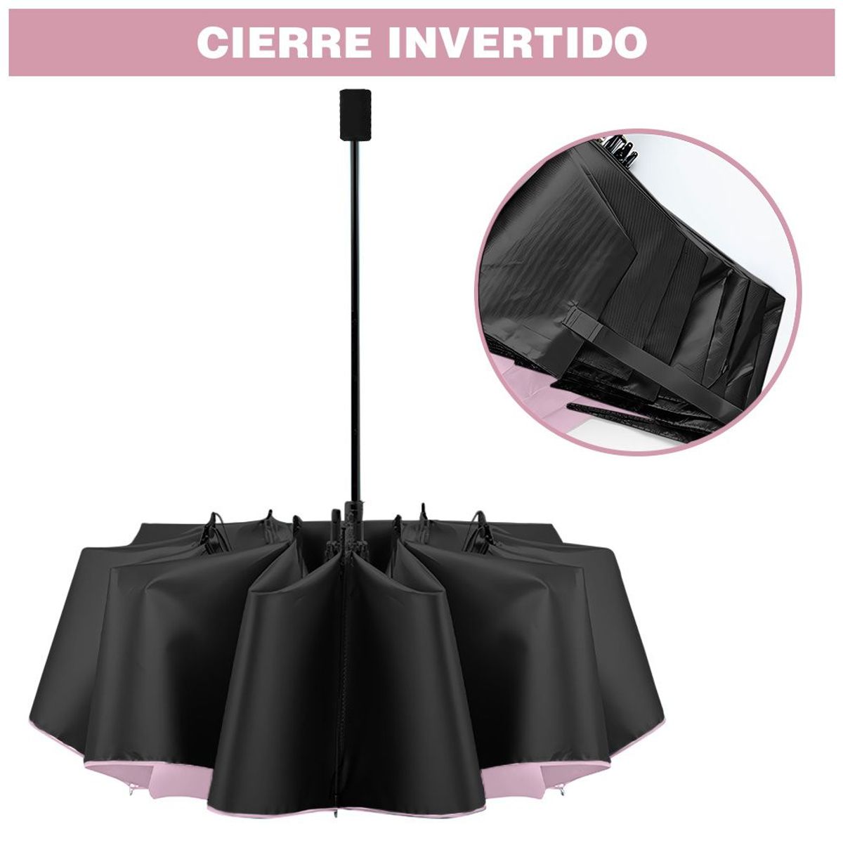 KELLER - Paraguas Plegable con Protección UV Sombrilla Manual RS K03