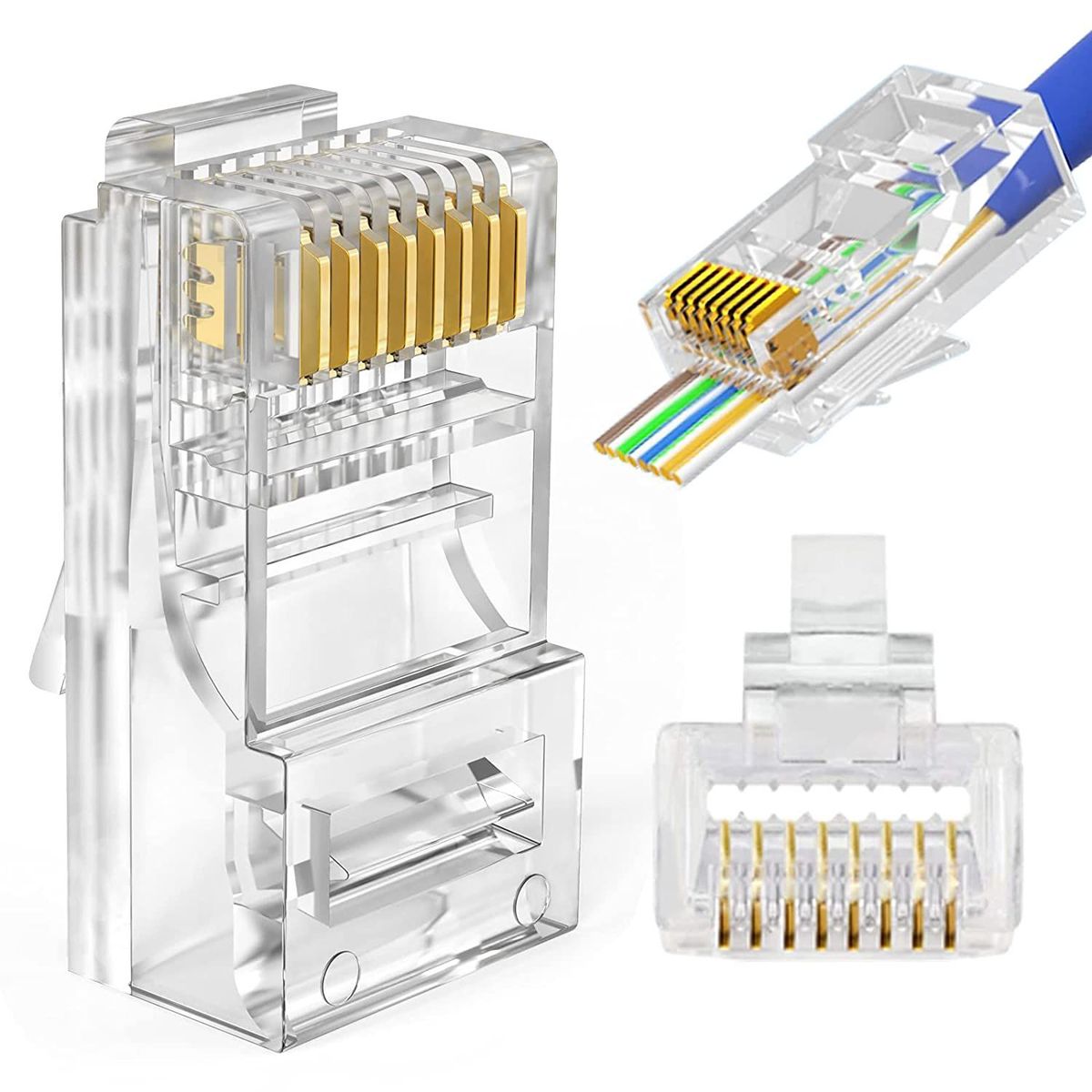 OEM - Conector RJ45 CAT6 Pass Through - Pack 30 Unidades