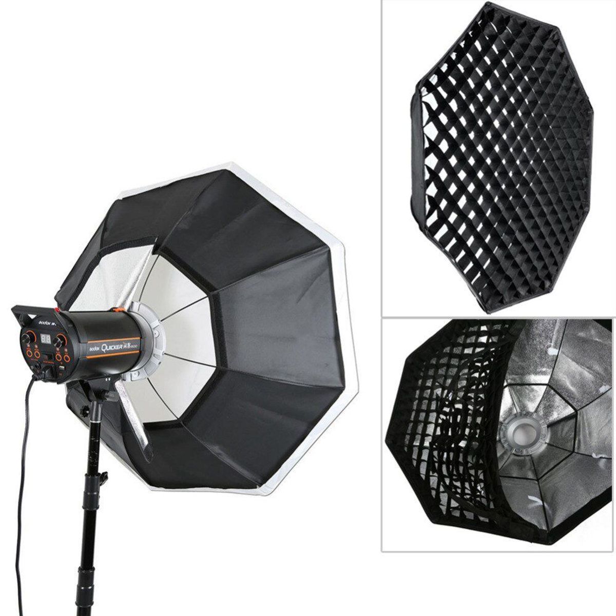 GODOX - Softbox Octagonal GODOX de 120cm Montura Bowens con Grilla