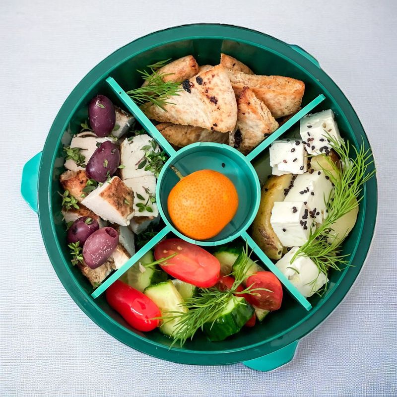 YUMBOX - Lonchera Yumbox - Poke Bowl - 3 divisiones - Kale Green