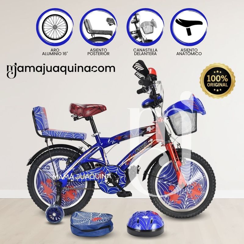 KINGDOM - Bicicleta Para Niño Aro 16 «SPIDER BIKE II» Blue