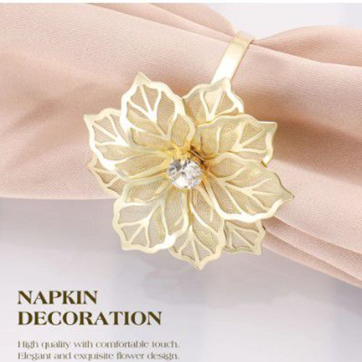 GENERICO - Set  Servilleteros Dorados 6 pzas Calidad A1