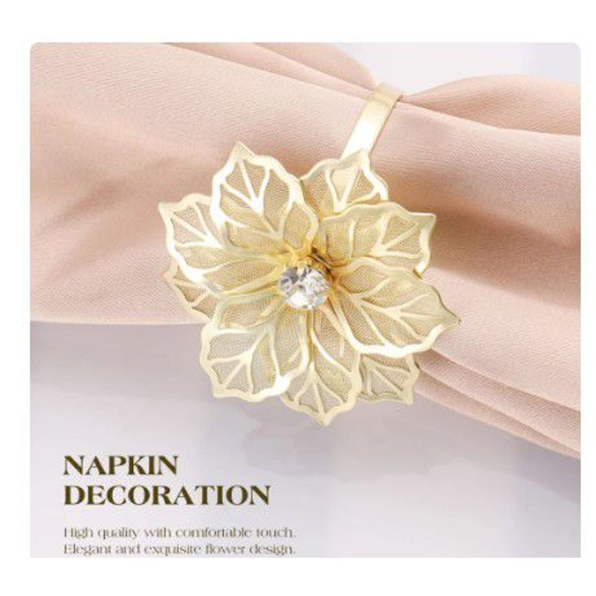 GENERICO - Set  Servilleteros Dorados 6 pzas Calidad A1