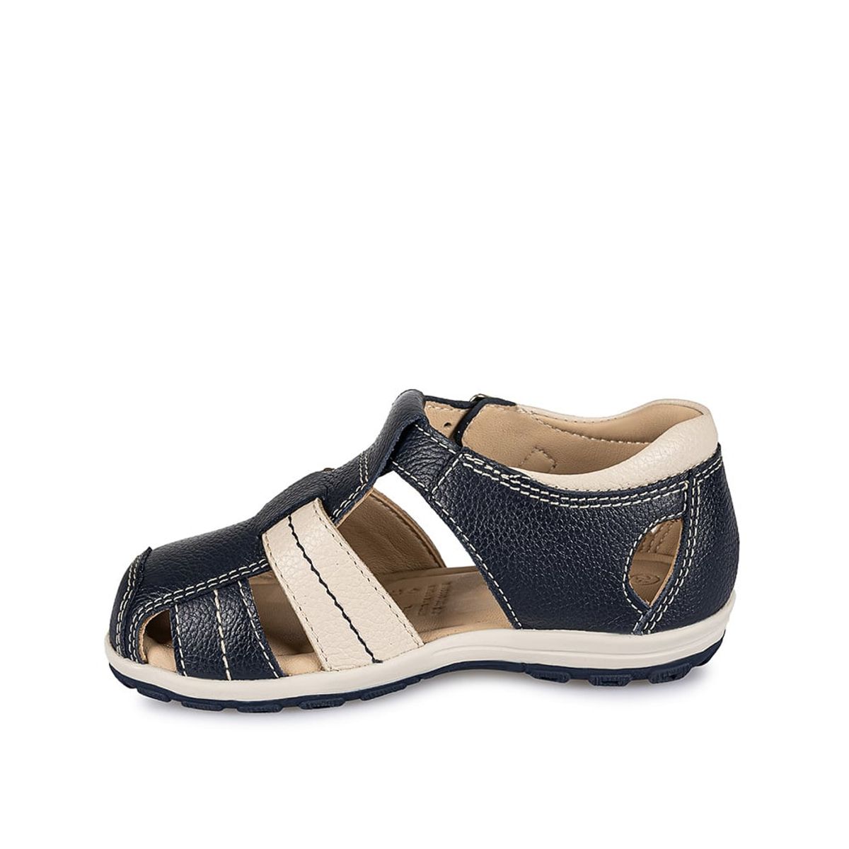 RABBIT - Sandalia Franciscana Casual ANGEL-072 I Azul/Hue Rabbit Cuero