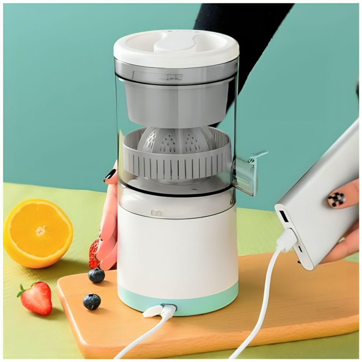 GENERICO - Exprimidor de Cítricos y Frutas Portátil Recargable