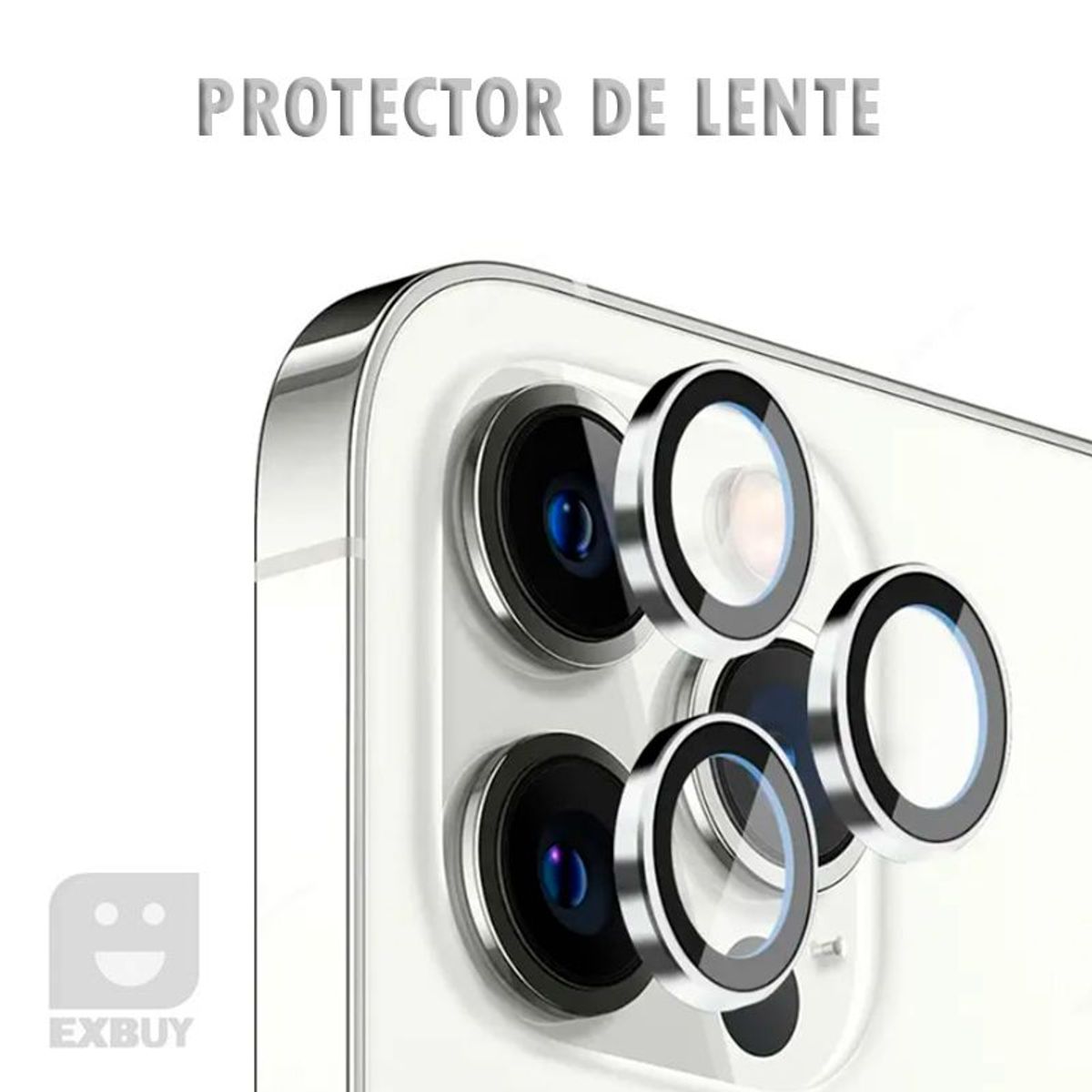 GENERICO - PROTECTOR DE CÁMARA PARA IPHONE 15 PRO MAX PLATA