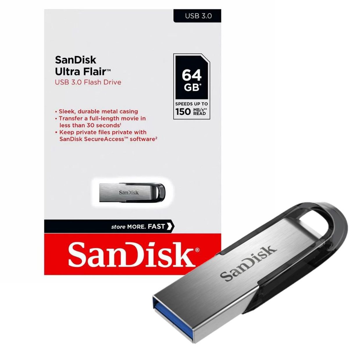 SANDISK - USB 64GB SANDISK ULTRA METAL