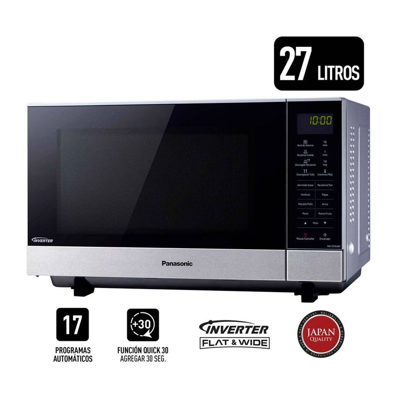 PANASONIC - MICROONDAS PANASONIC 27L SILVER NN-SF564MRPM