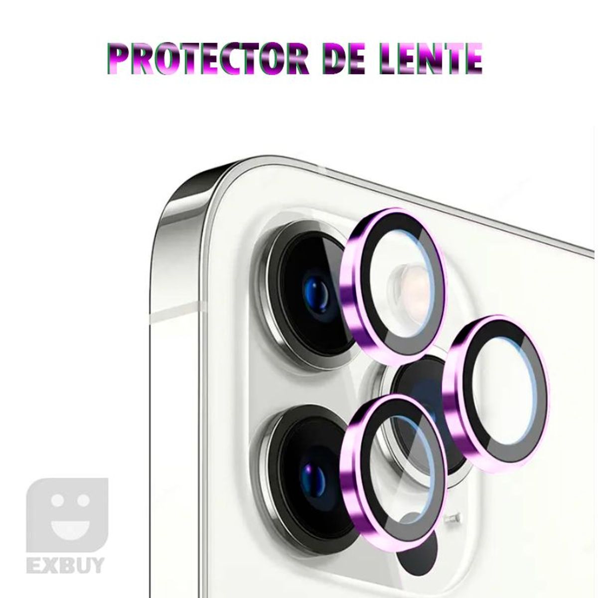 GENERICO - PROTECTOR DE CÁMARA PARA IPHONE 15 PRO MAX MORADO