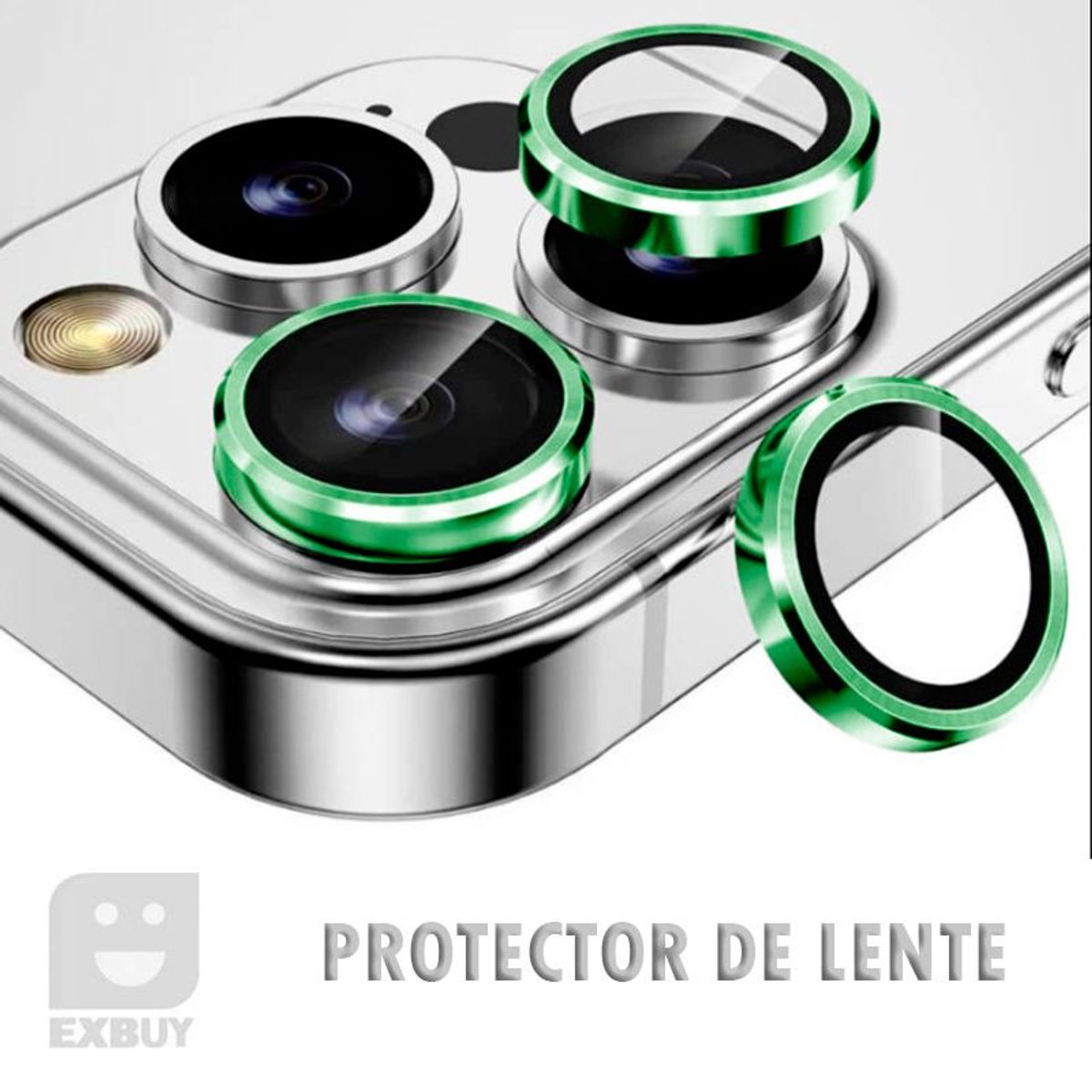 GENERICO - PROTECTOR DE CÁMARA PARA IPHONE 15 PLUS VERDE CLARO