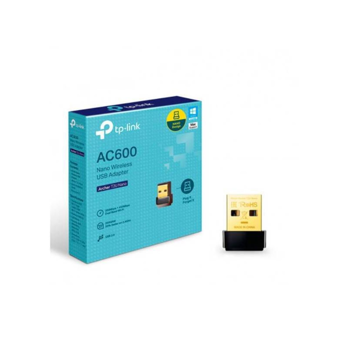 TP LINK - ADAPTADOR USB WIFI  DOBLE BANDA TP-LINK T2U