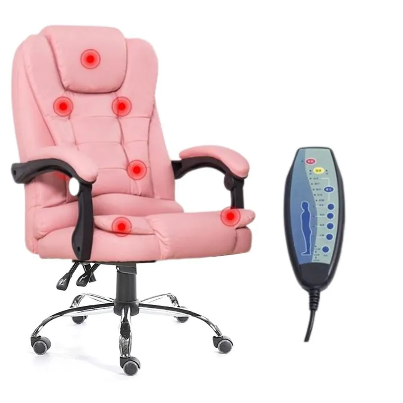 GENERICO - Silla ergonómica gerencial 7 vibromasajes - Rosado