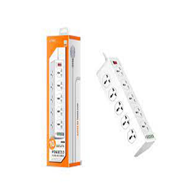 LDNIO - EXTENSION DE CORRIENTE CARGA RÁPIDA SC10610 10SOCKET 5USB 1C LDNIO BL