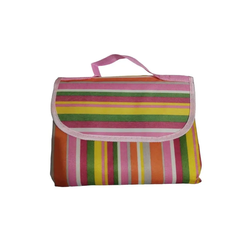 GENERICO - MANTA IMPERMEABLE PICNIC MULTICOLOR DISEÑO RAYAS 2 M X 1.5 M