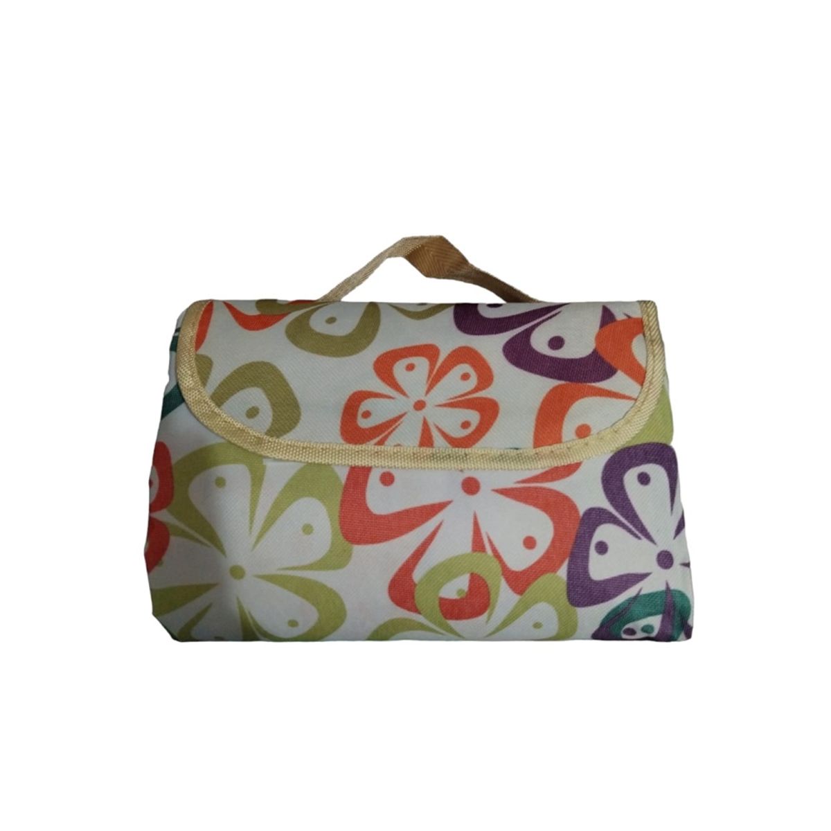 GENERICO - MANTA IMPERMEABLE PICNIC MULTICOLOR DISEÑO FLOR 2 M X 1.5 M