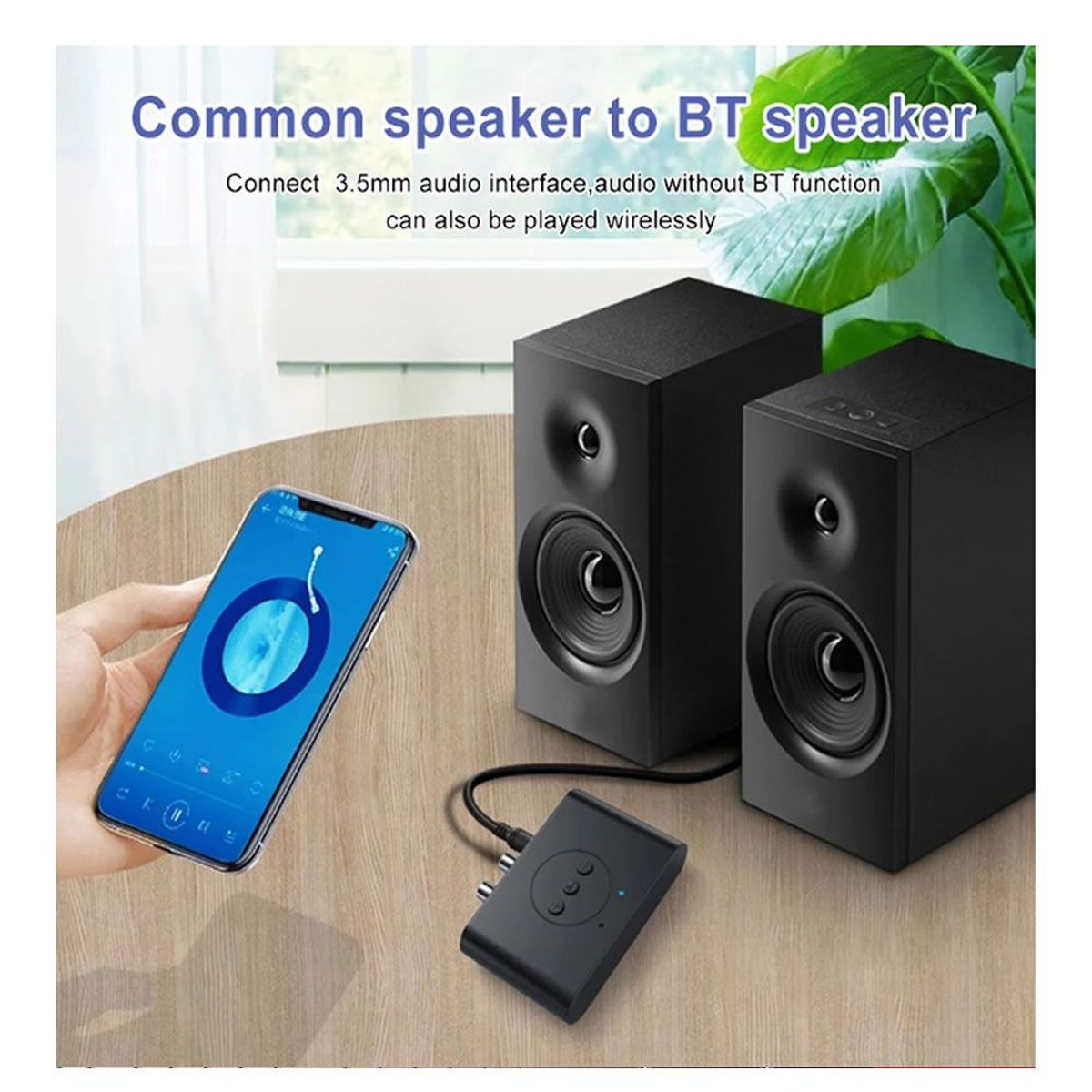 GENERICO - Receptor de Audio Bluetooth 5-2Conector AUX 3-5mm